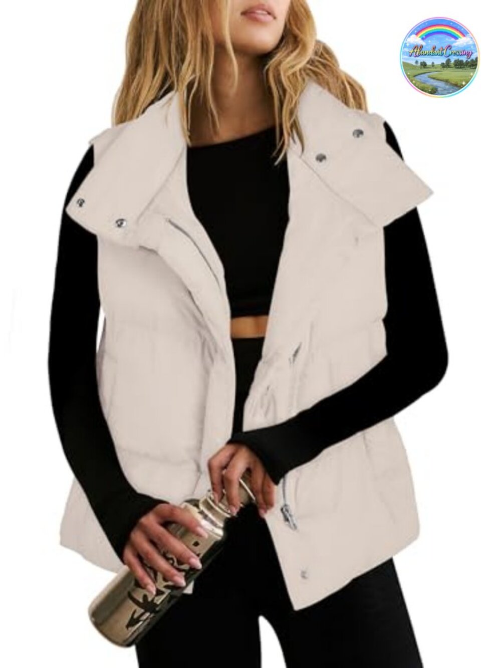 Puffer Vest for Women Quilted Zip Up Sleeveless Gilet Winter Outerwear
